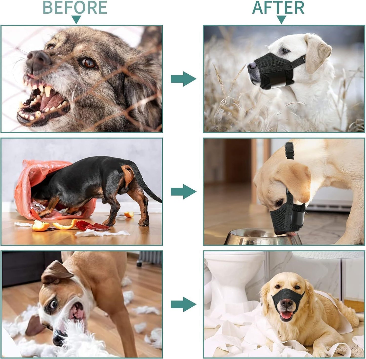 Dog Muzzle For Large Medium Small Dogs Mesh Muzzle For Dog To Prevent Biting Chewing Licking Eating Soft Dog Muzzle With Front Opening Design For Drinking Panting