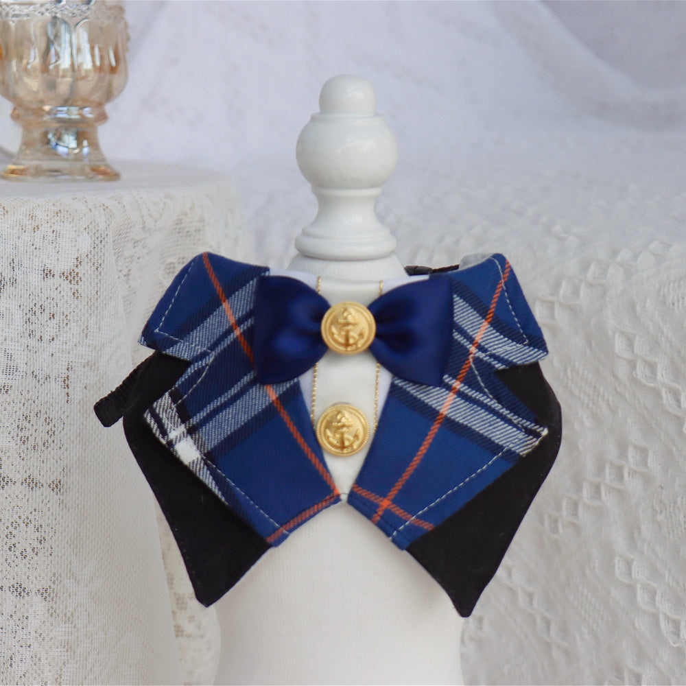 Pet Cat Dog British Academy Style Bib Tie