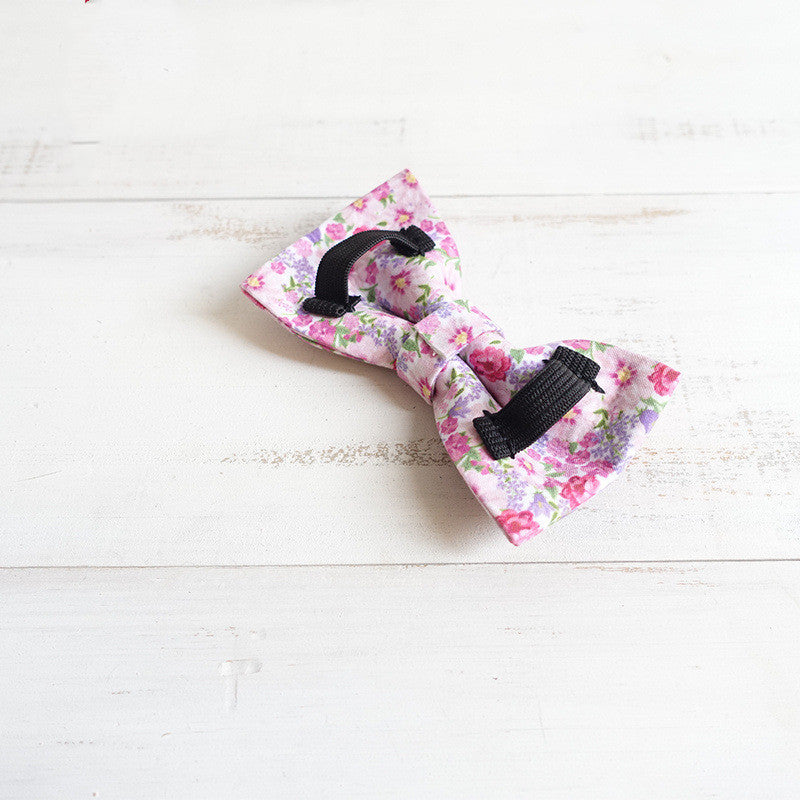 Double Layer Dog Bow Tie Collar Flower