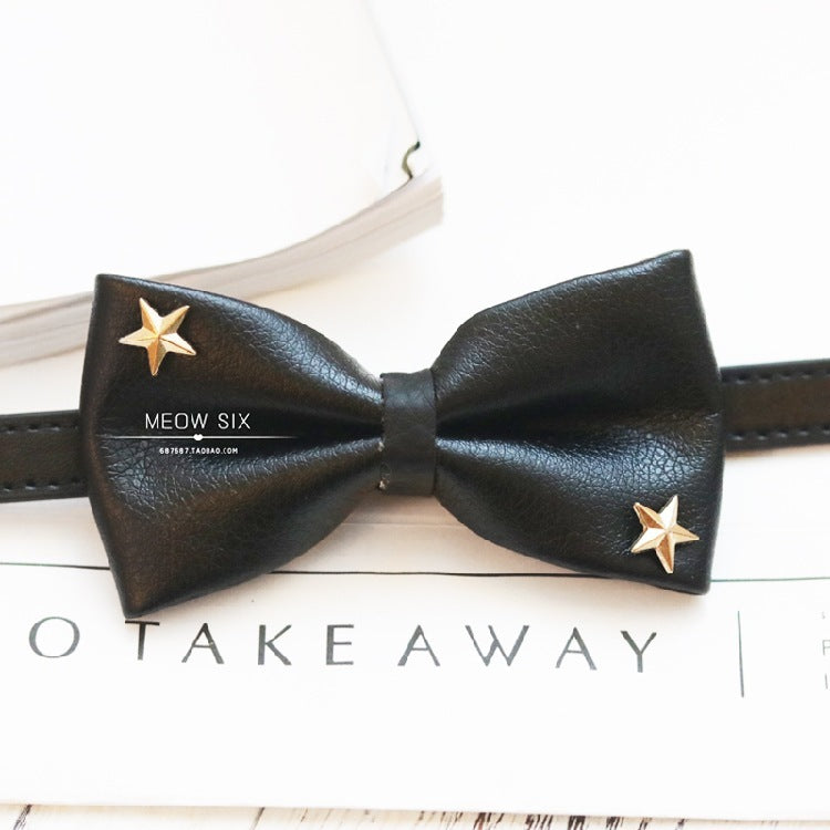 Six Cats Small And Medium Rivet Bell Pet Bow Tie