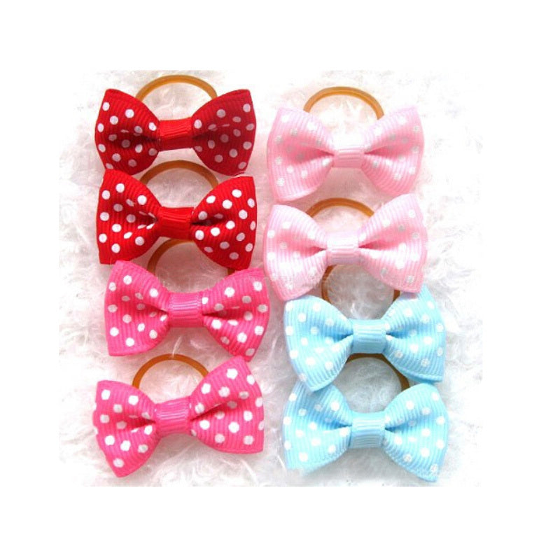20pcs Double-layer Pet Hair Bows Assorted Colors