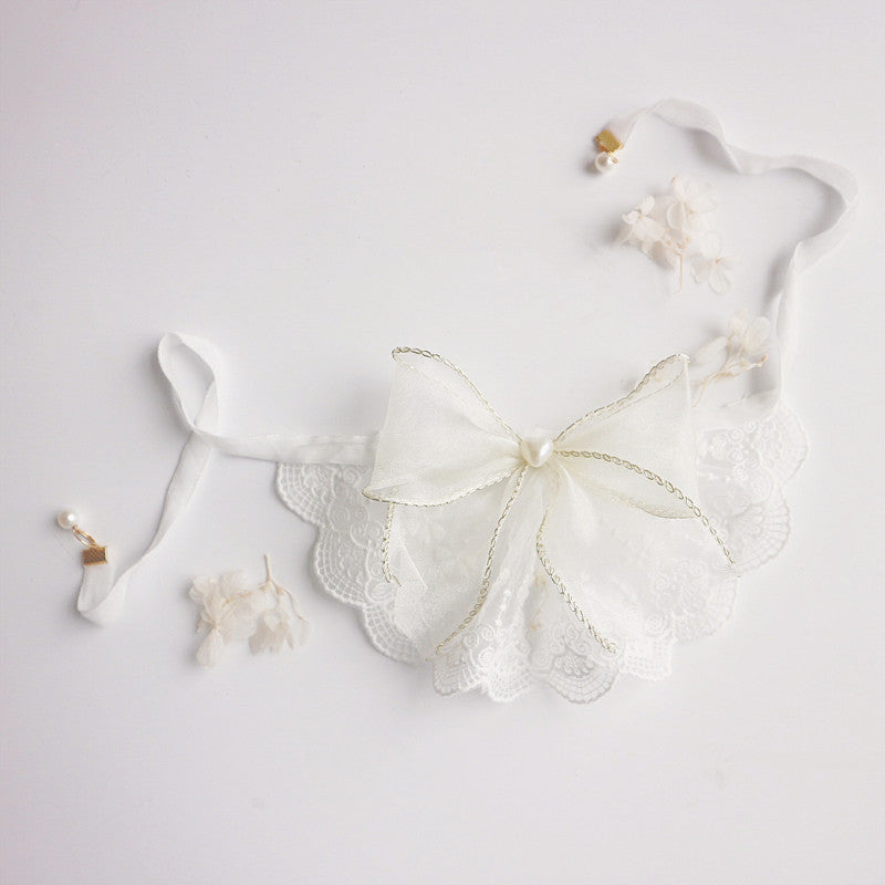 Cat Dog Lace Saliva Bow Jewelry