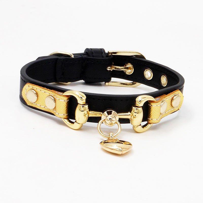 Leather pet collar