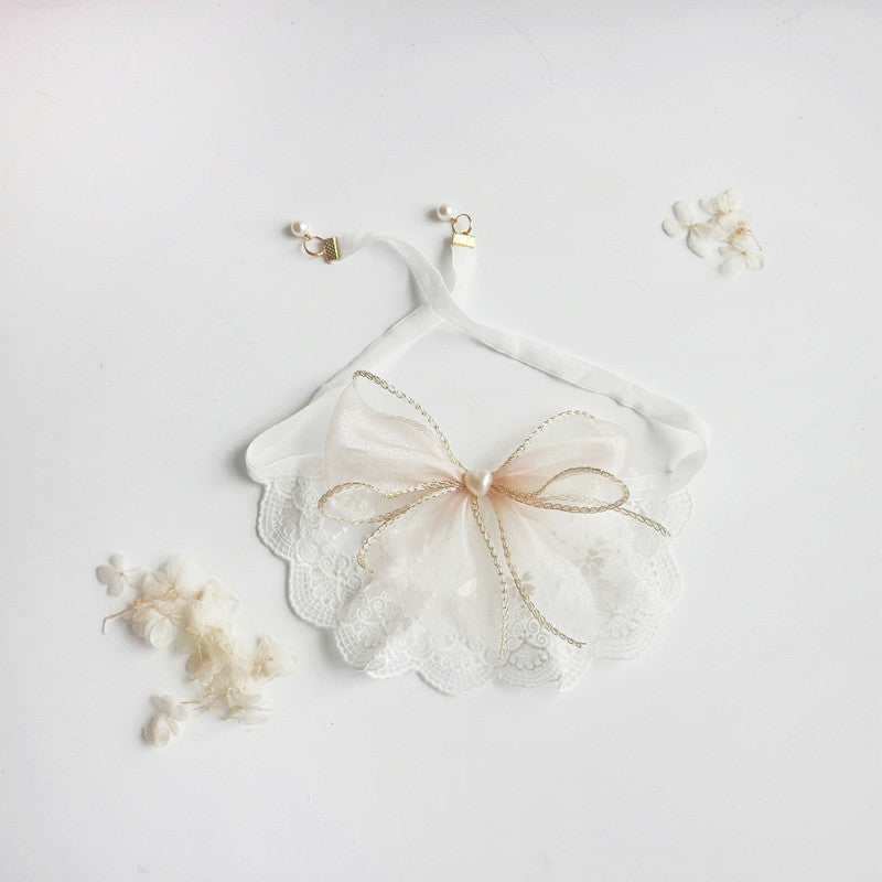 Cat Dog Lace Saliva Bow Jewelry