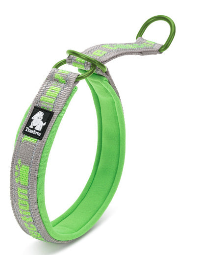 Truelove Pet Dog Collar Traction Diving Fabric Adjustable Reflective Soft Foreign Trade Cross-border Amazon