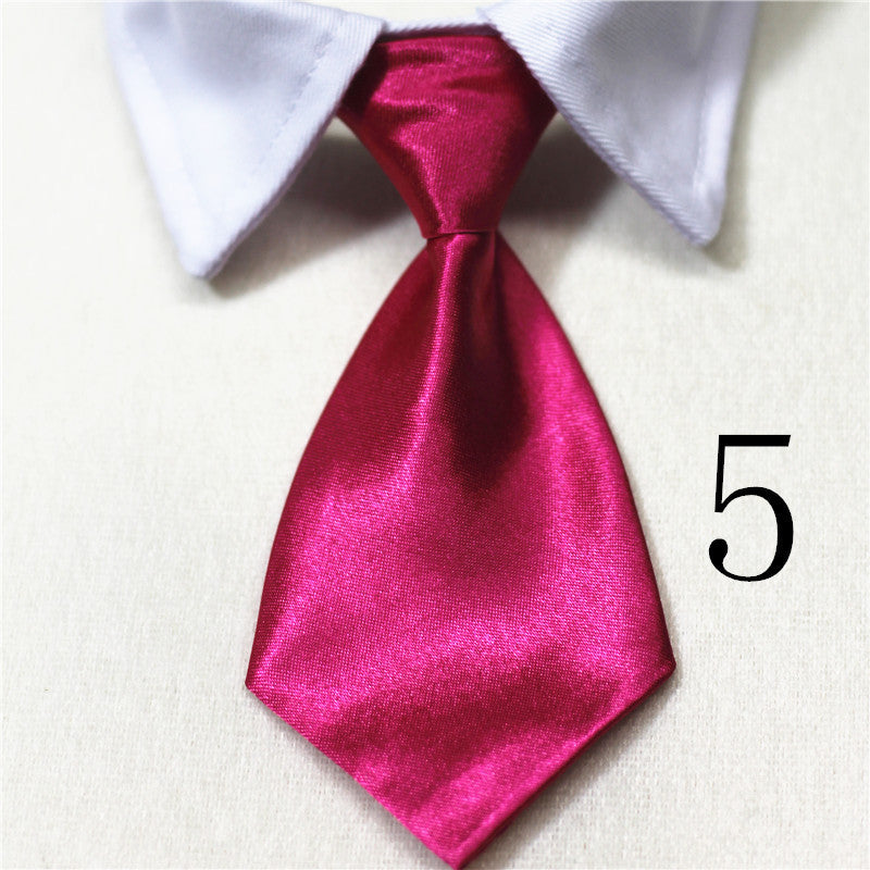 Cat And Dog Pet Fake Tie Solid Color Stripes