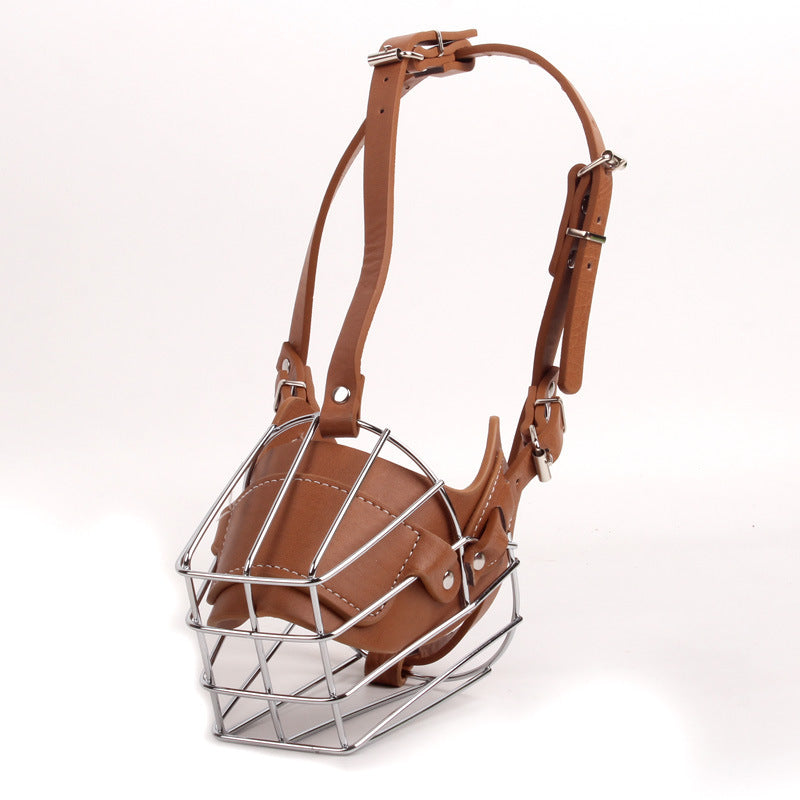 Dog Muzzle Adjustable Basket Soft Straps Rubber Pet Anti-bite Muzzle