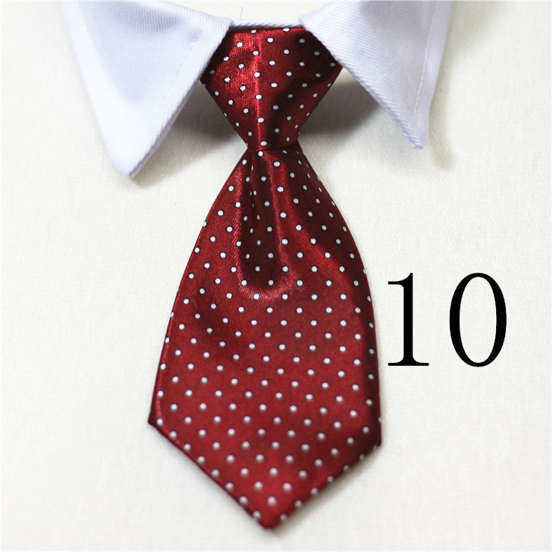 Cat And Dog Pet Fake Tie Solid Color Stripes