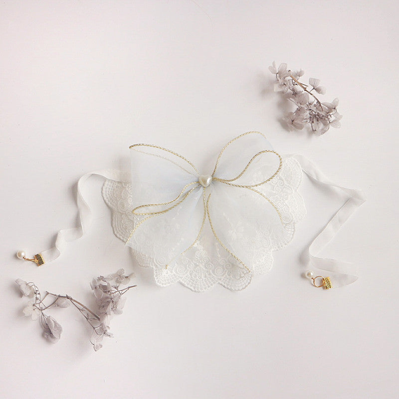 Cat Dog Lace Saliva Bow Jewelry