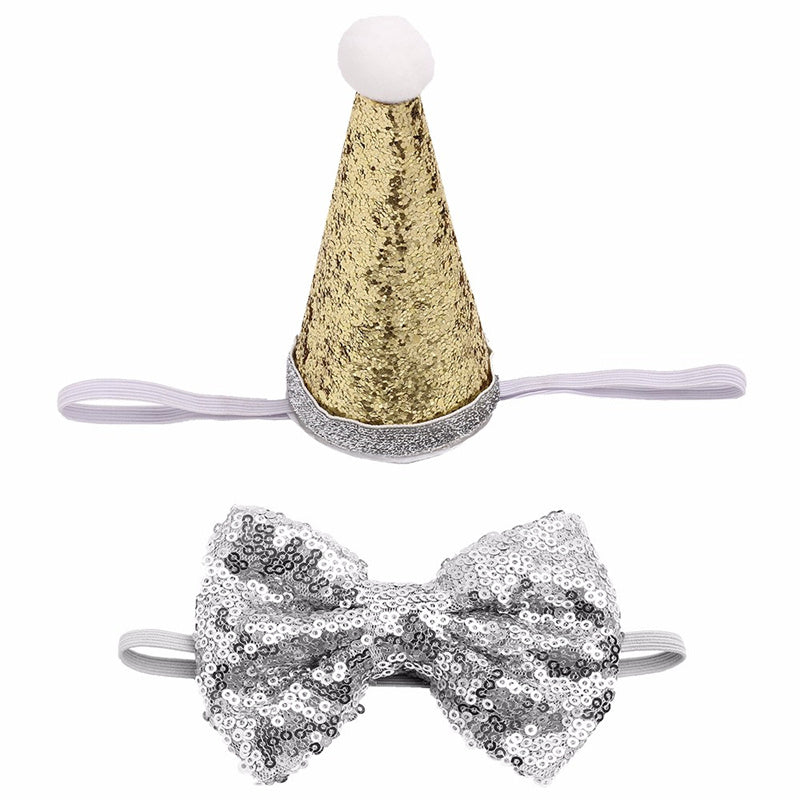 Dog sequins solid color small bow