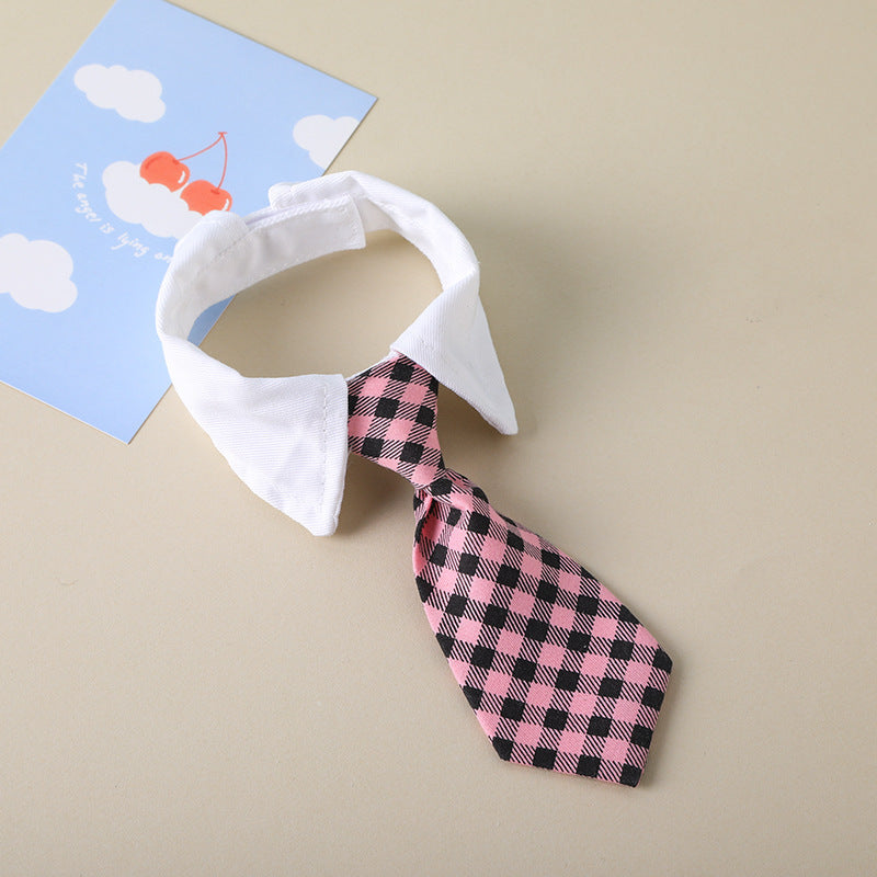 Pet Tie Saliva Towel British Style Gentleman