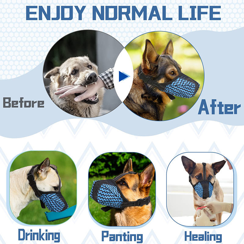 Dog Muzzle Air Mesh Breathable Muzzle For Medium Large Sized Dogs To Anti  Prevent Biting Barking Chewing Soft Basket Muzzle For German Shepherd Dog With Reflective  Adjustable Strap