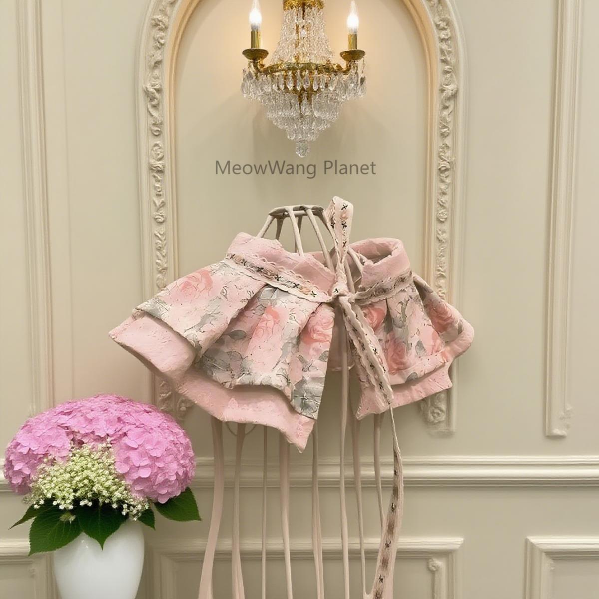 Spring Floral Pet Bandana Handmade Cotton Bib For Cats Small Dogs Luxury Pet Gift