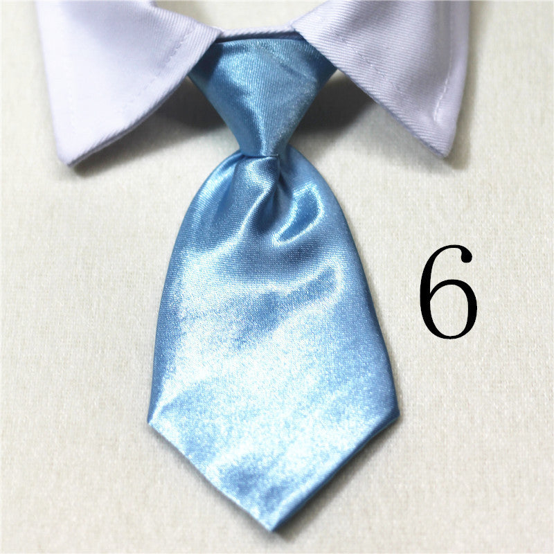 Cat And Dog Pet Fake Tie Solid Color Stripes