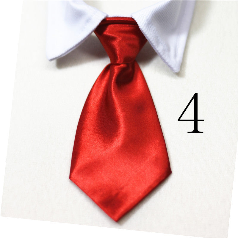 Cat And Dog Pet Fake Tie Solid Color Stripes