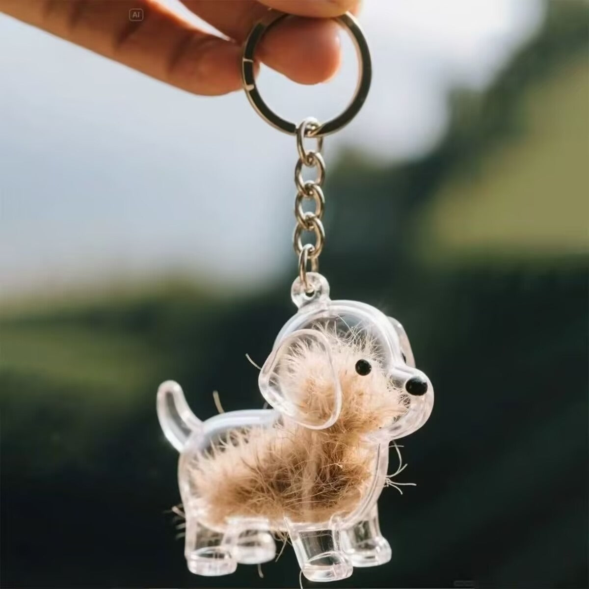Transparent Fur Storage Box For Puppies Adorable Animal Fur Ball Storage Hanging Ornament Decorative Keepsake Dust-Proof Box Gift