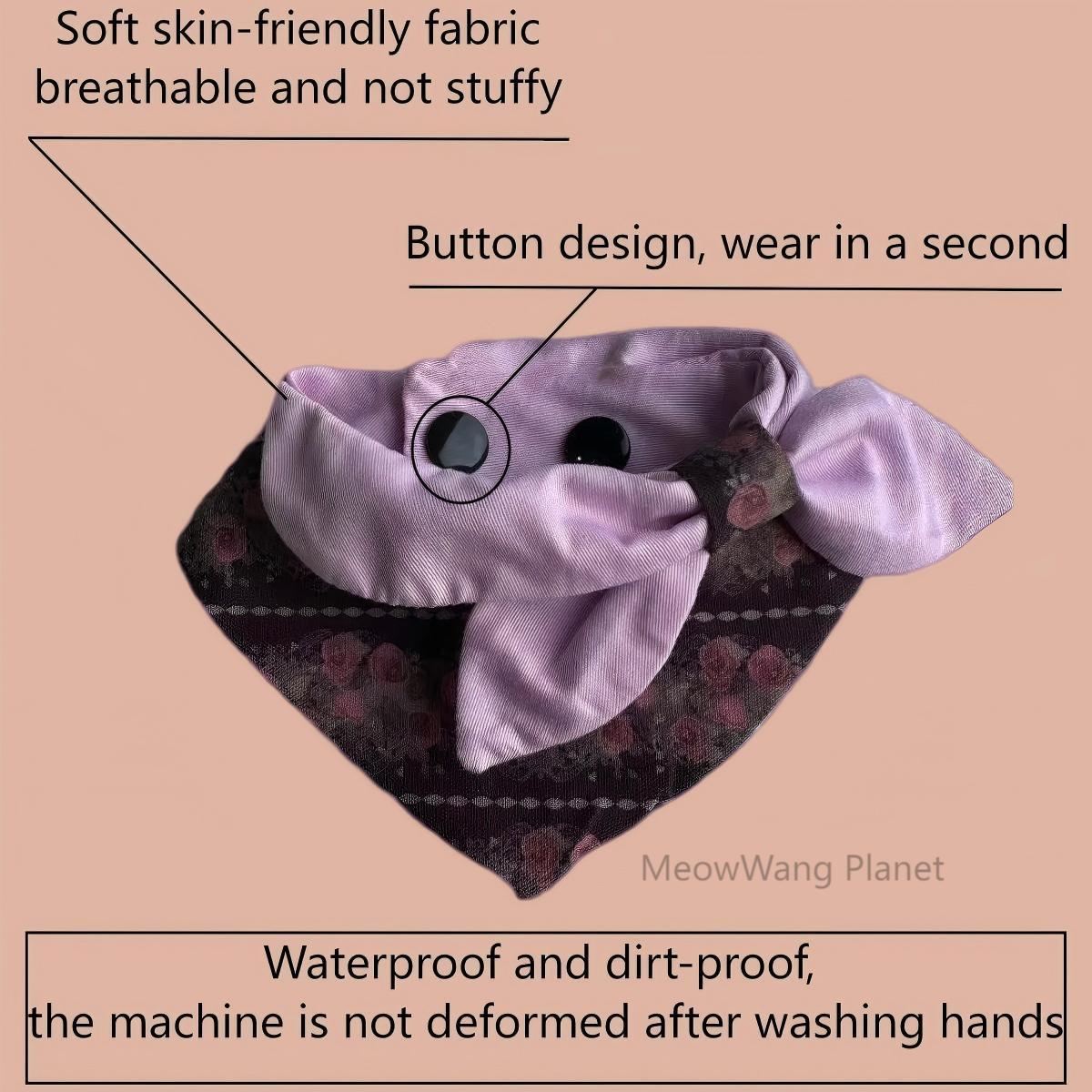 Dog Cat Collar Dog Cat Bandana Elevated Lilac Pet Bandana Korean Inspired Fall Accessory For Refined Cats Small Dogs Designer Fall Pet Bib Handcrafted In Lilac For Stylish Small Breeds Luxury Pet Gift