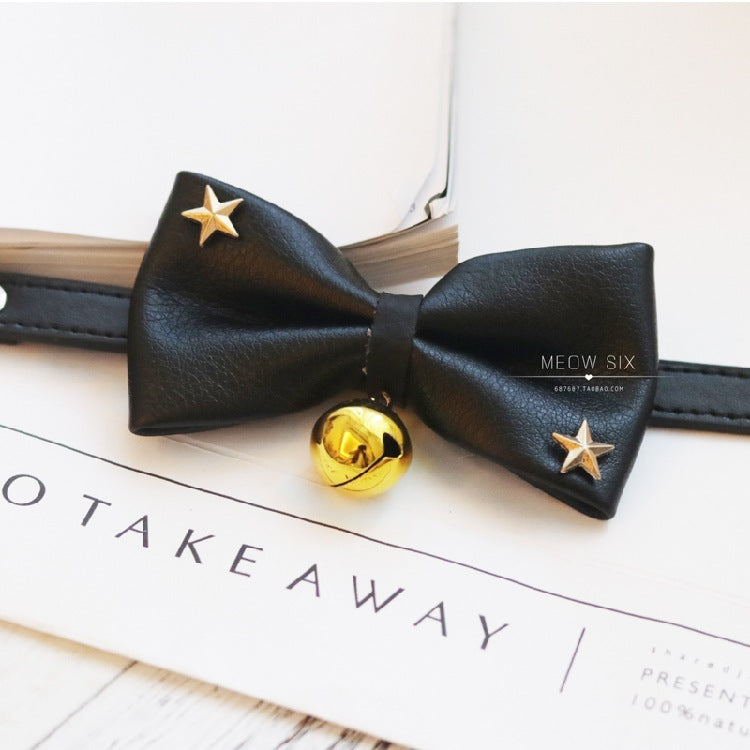Six Cats Small And Medium Rivet Bell Pet Bow Tie
