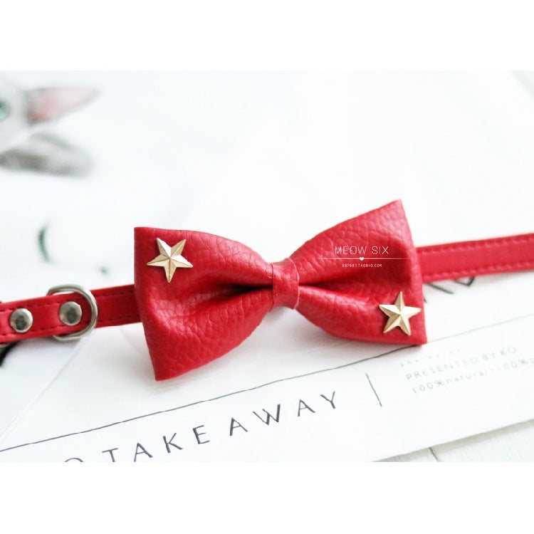 Six Cats Small And Medium Rivet Bell Pet Bow Tie