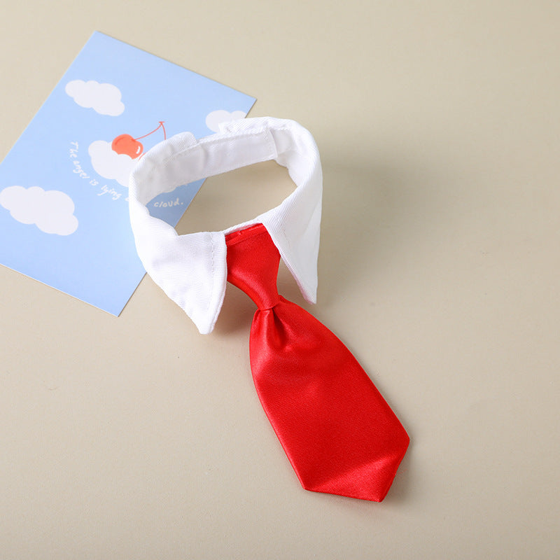 Pet Tie Saliva Towel British Style Gentleman