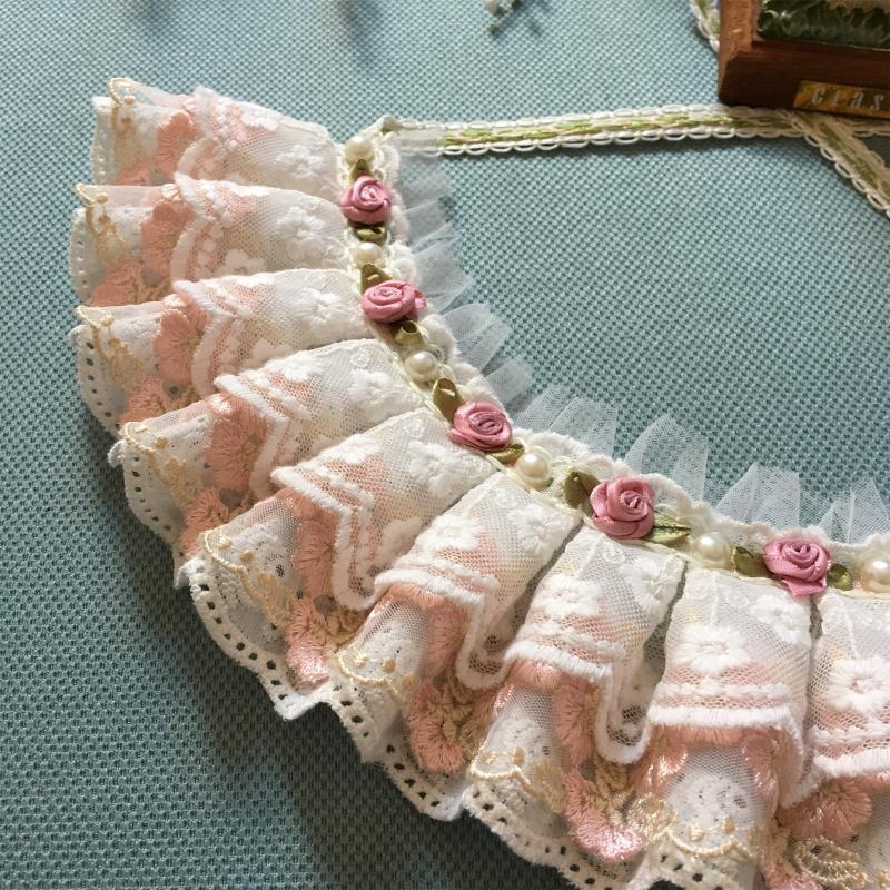 Cotton Lace Adjustable Bib Vip Bow