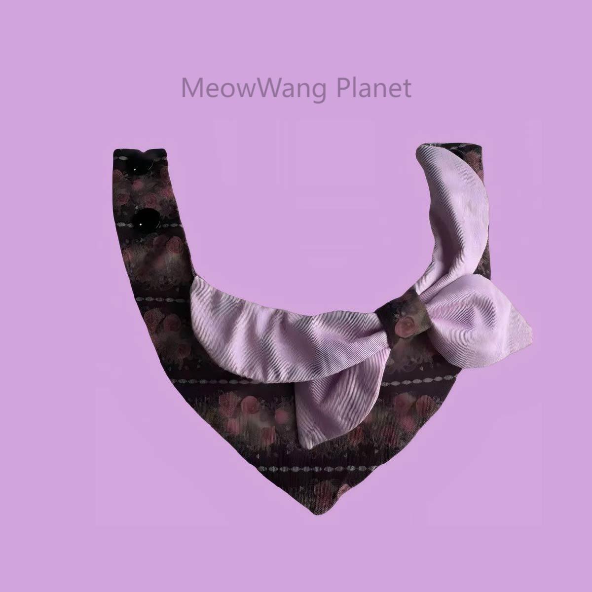 Dog Cat Collar Dog Cat Bandana Elevated Lilac Pet Bandana Korean Inspired Fall Accessory For Refined Cats Small Dogs Designer Fall Pet Bib Handcrafted In Lilac For Stylish Small Breeds Luxury Pet Gift