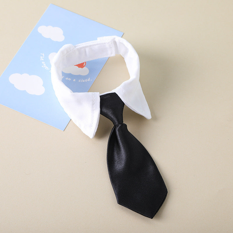 Pet Tie Saliva Towel British Style Gentleman