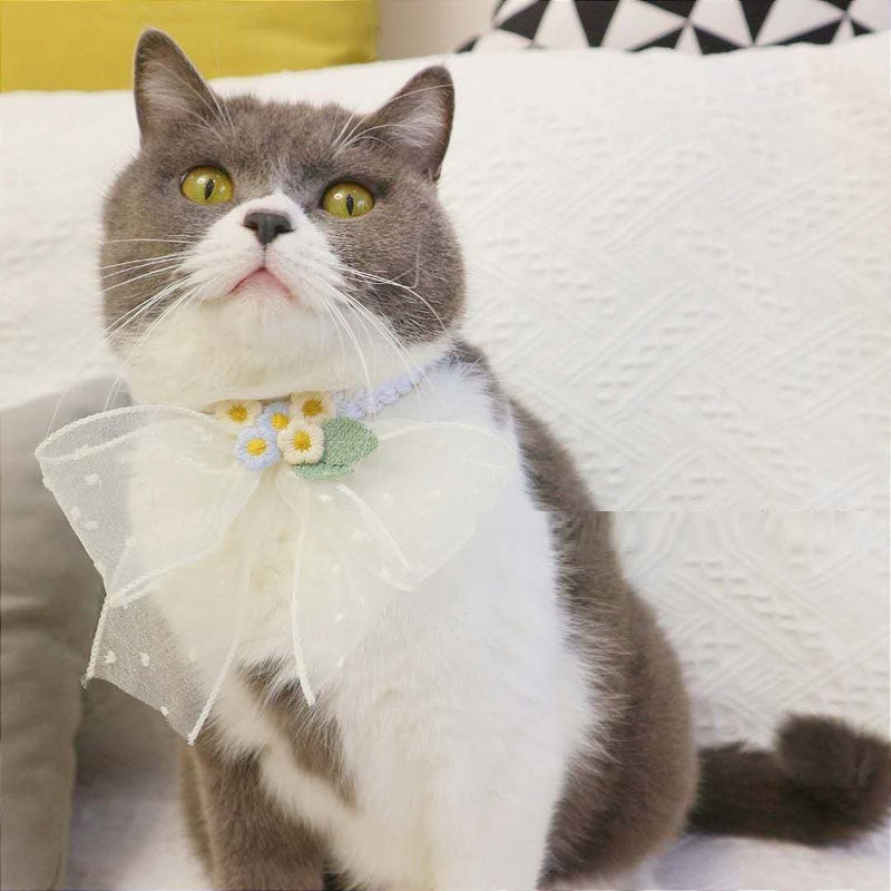 Pet Original Small Dog Necklace Bow Jewelry