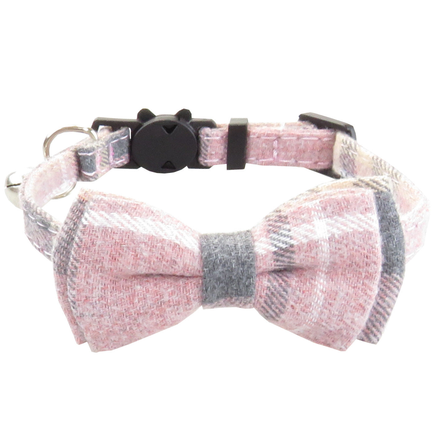 Bow Tie Cat Collar Bandana Breakaway Pet Collar Bandana With Classic Plaid Adjustable Cat Collar With Scarf And Bowtie Necklace