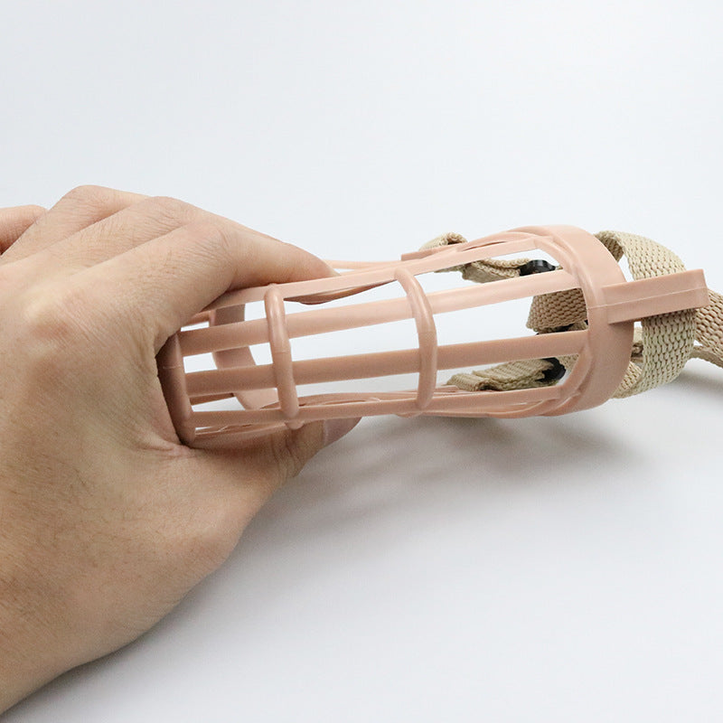 Dogs Anti-bite Anti-barking Polypropylene Webbing Soft Plastic Breathable Grid Mouth Cover