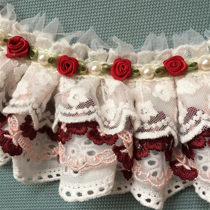 Cotton Lace Adjustable Bib Vip Bow