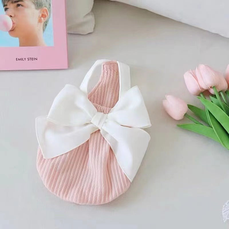 Pet Dog Summer Bow Suspenders Clothes