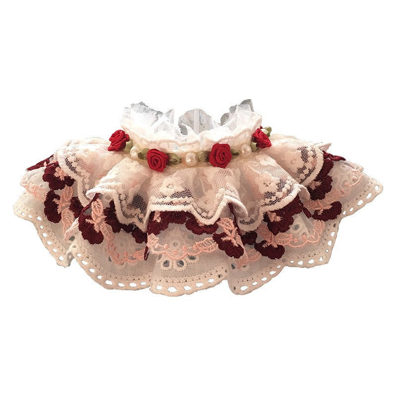Cotton Lace Adjustable Bib Vip Bow