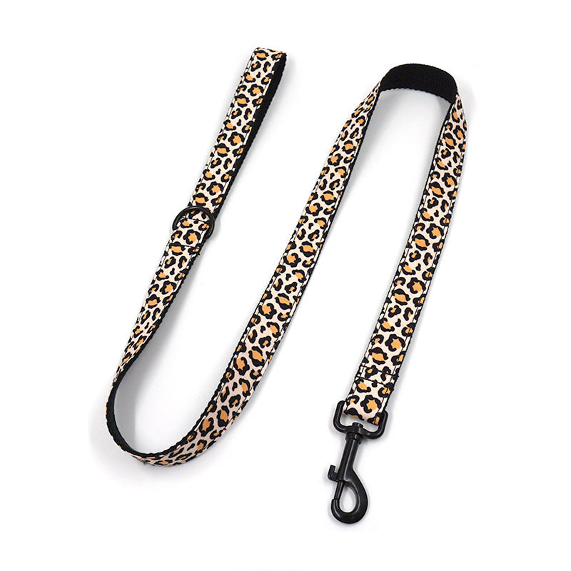 Pet Dog Black Buckle Collar Leash Set