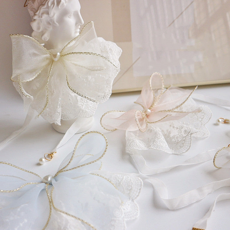 Cat Dog Lace Saliva Bow Jewelry