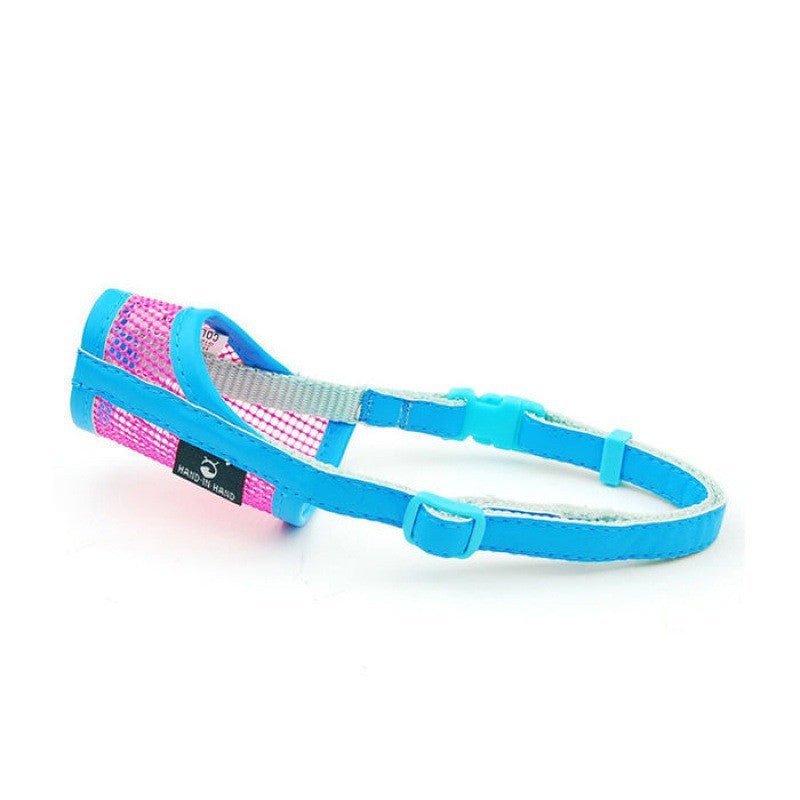 Soft Leather Mesh Breathable Pet Dog Mouth Mask