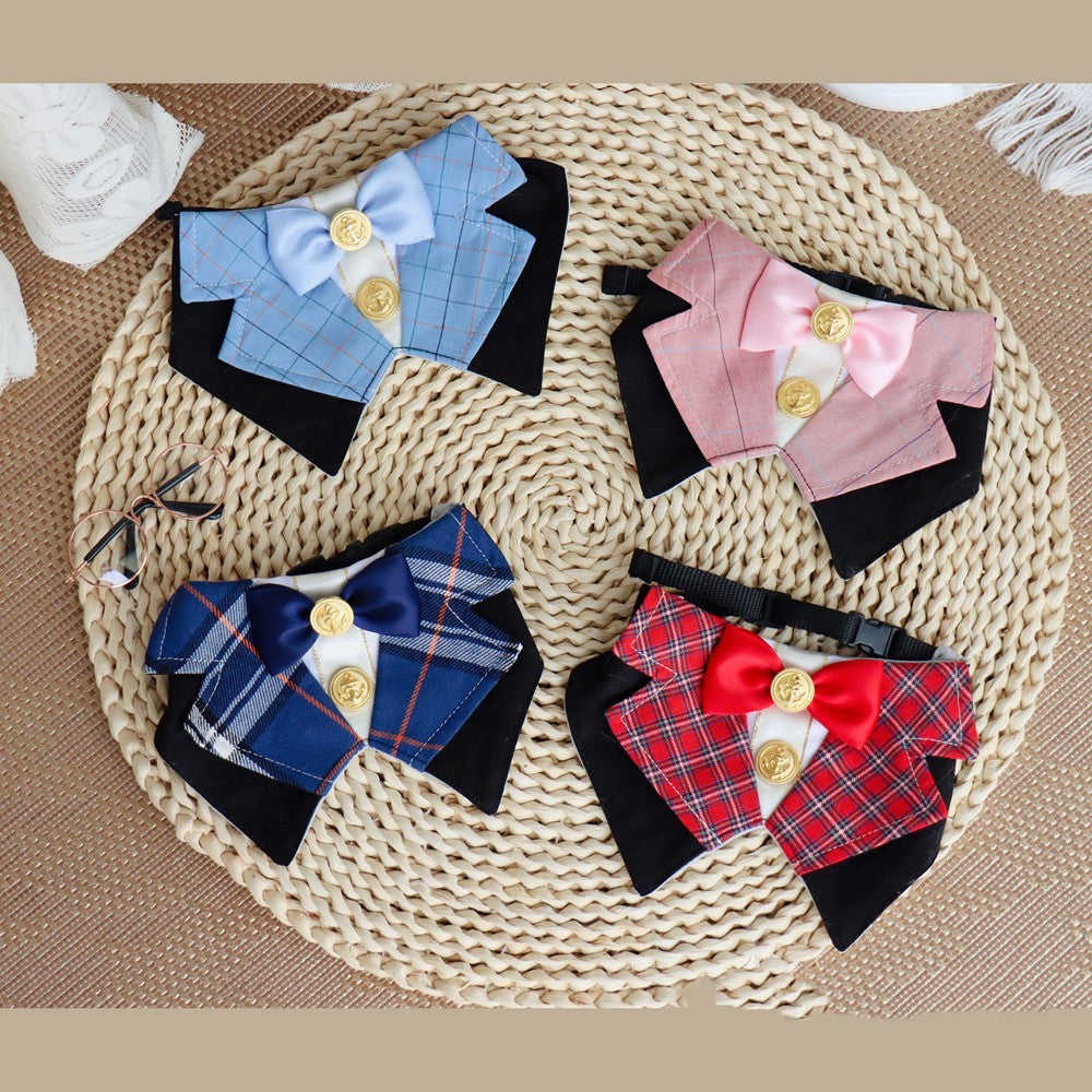 Pet Cat Dog British Academy Style Bib Tie