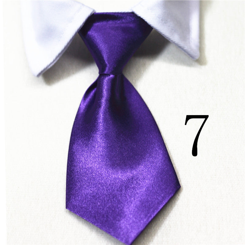 Cat And Dog Pet Fake Tie Solid Color Stripes