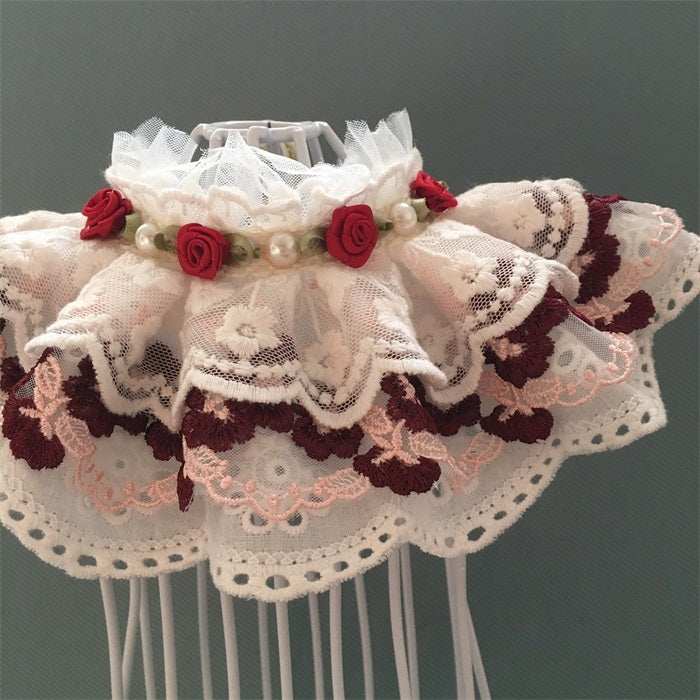 Cotton Lace Adjustable Bib Vip Bow